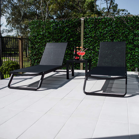 Byron Slat - 3pce - Outdoor Sun Lounge