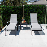 Leona Slat - 3pce - Outdoor Sun Lounge