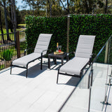 Leona Slat - 3pce - Outdoor Sun Lounge