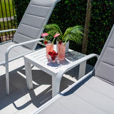 Leona Slat - 3pce - Outdoor Sun Lounge