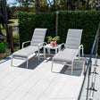 Leona Slat - 3pce - Outdoor Sun Lounge