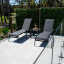 Leona Slat - 3pce - Outdoor Sun Lounge
