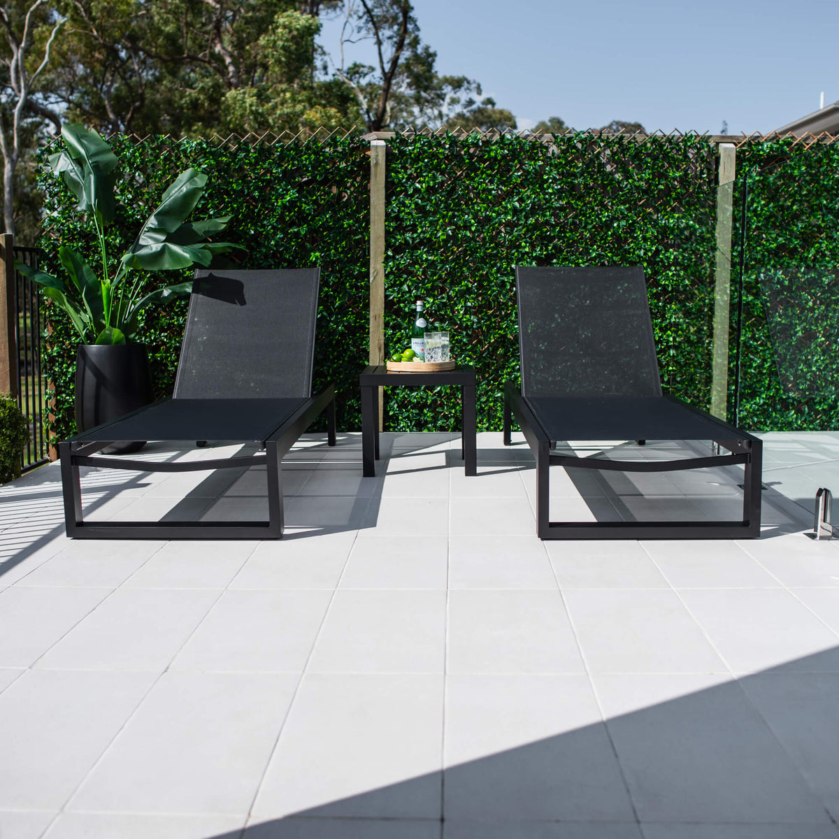 Milan Slat - 3pce - Outdoor Sun Lounge
