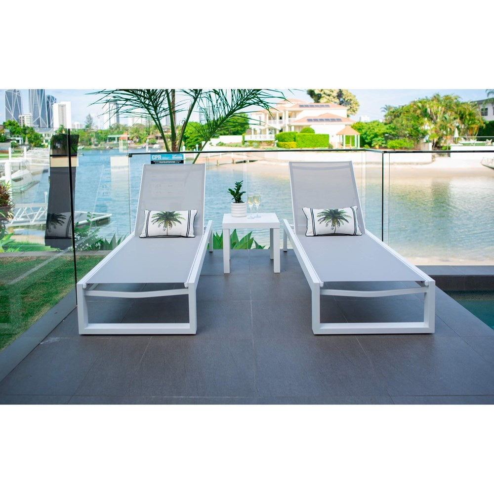 Milan Slat - 3pce - Outdoor Sun Lounge