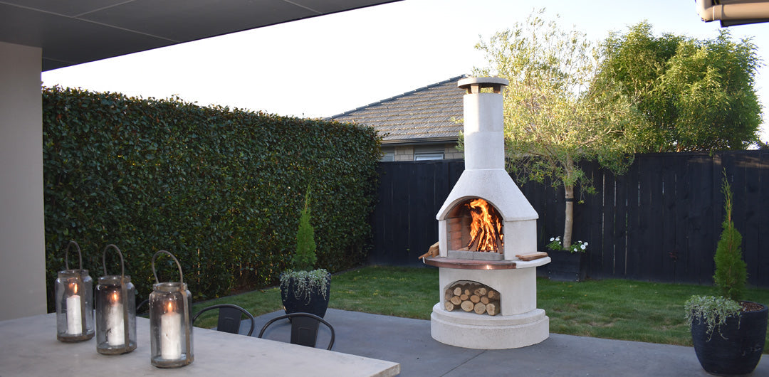 Buschbeck Rondo Fireplace and Pizza Oven - White