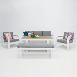 Frampton 5pc Lounge Setting - White