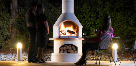 Buschbeck Rondo Fireplace and Pizza Oven - White