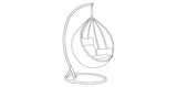 Odie Home Premium Pod Chair Cover - Black