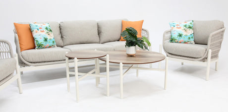 Tallulah 5pc Lounge Setting - Cream