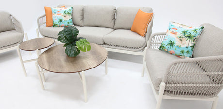 Tallulah 5pc Lounge Setting - Cream