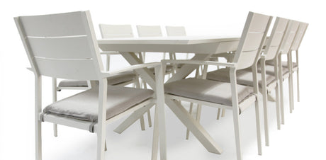 Tyler 11pc Extension Dining Setting - Cream