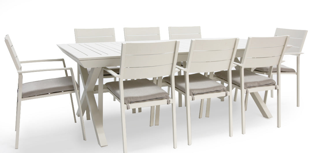 Tyler 11pc Extension Dining Setting - Cream