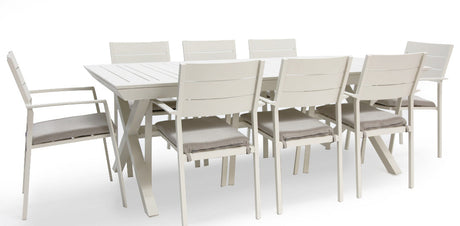 Tyler 11pc Extension Dining Setting - Cream