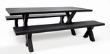 Ravenne 3pc Table and Bench Dining Setting - Black