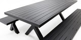 Ravenne 3pc Table and Bench Dining Setting - Black