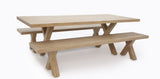 Ravenne 3pc Table and Bench Dining Setting - Timber Look