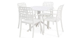 Frankie 5pc Armchair Dining Setting - White