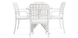Frankie 5pc Armchair Dining Setting - White