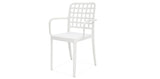 Ravenne Frankie 9pc Armchair Dining Set - White