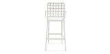 Frankie Resin Barstool with Arms - White