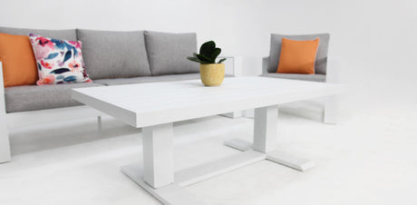 Hayman 311 Lounge Setting with Holste Adjustable Table - White