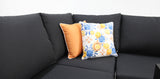 Hayman Corner Lounge Setting with Footstools - Black