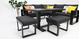 Hayman Holste Corner Lounge Setting - Black