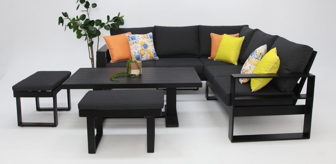 Hayman Holste Corner Lounge Setting - Black