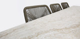 Veltis Albenga 9pc Travertine Dining Setting
