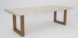 Veltis Albenga 9pc Travertine Dining Setting