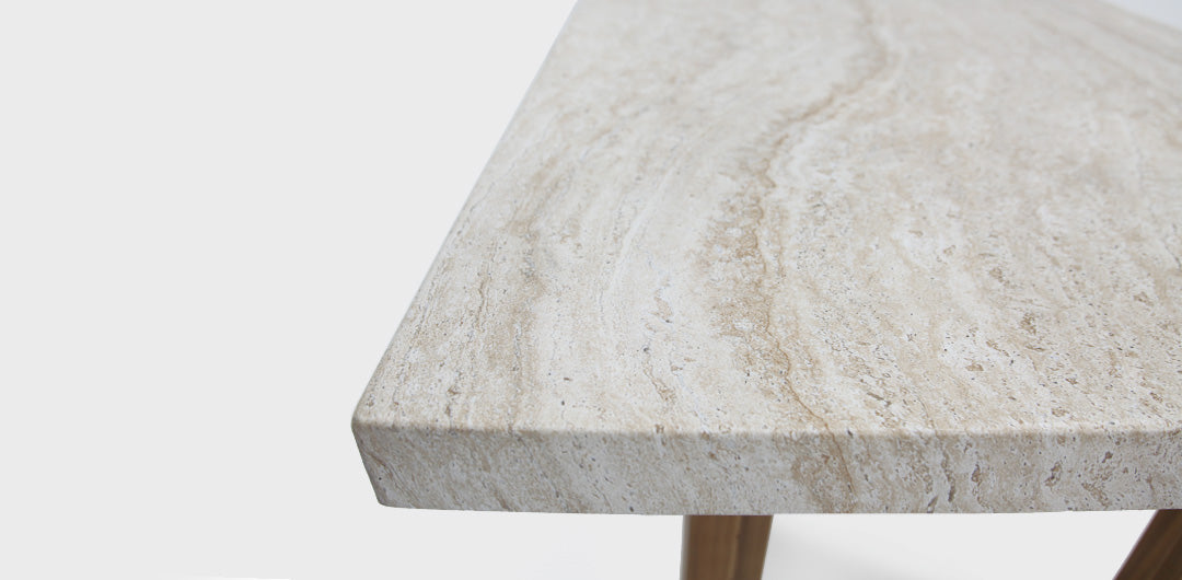 Veltis Albenga 9pc Travertine Dining Setting