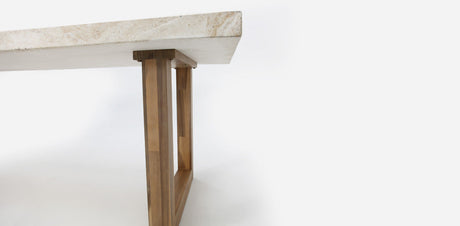 Veltis Albenga 9pc Travertine Dining Setting