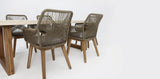 Veltis Albenga 7pc Travertine Dining Setting