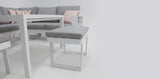 Hayman Corner Lounge Setting with Footstools - White