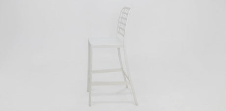 Frankie Resin Armless Barstool - White