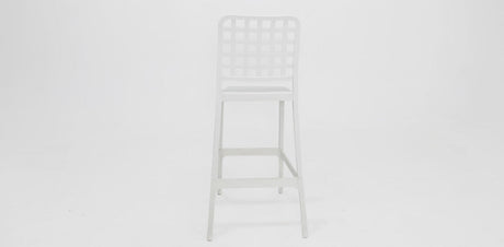 Frankie Resin Armless Barstool - White