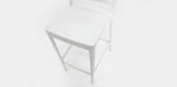 Frankie Resin Armless Barstool - White