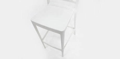 Frankie Resin Armless Barstool - White