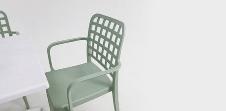 Frankie 5pc Armchair Dining Setting - Green/White