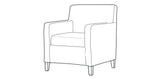 Odie Home Premium Armchair Lounge Cover - Black