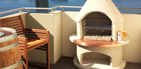 Buschbeck Rondo Fireplace and Pizza Oven - White
