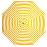 Replacement Canopy for 3m Aluminium Umbrella - Yellow and White Stripe