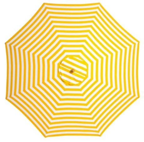 Replacement Canopy for 3m Aluminium Umbrella - Yellow and White Stripe