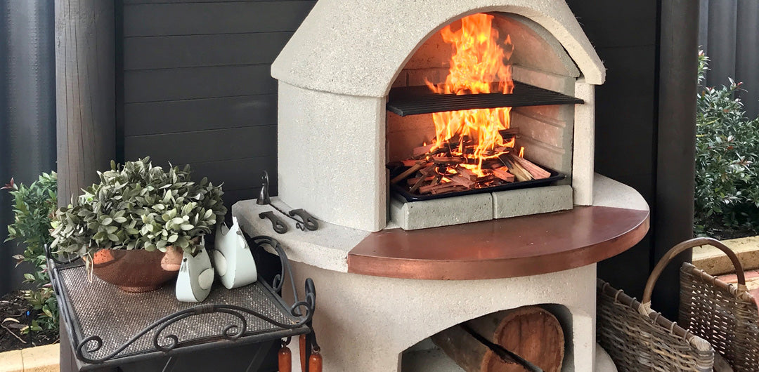 Buschbeck Rondo Fireplace and Pizza Oven - White